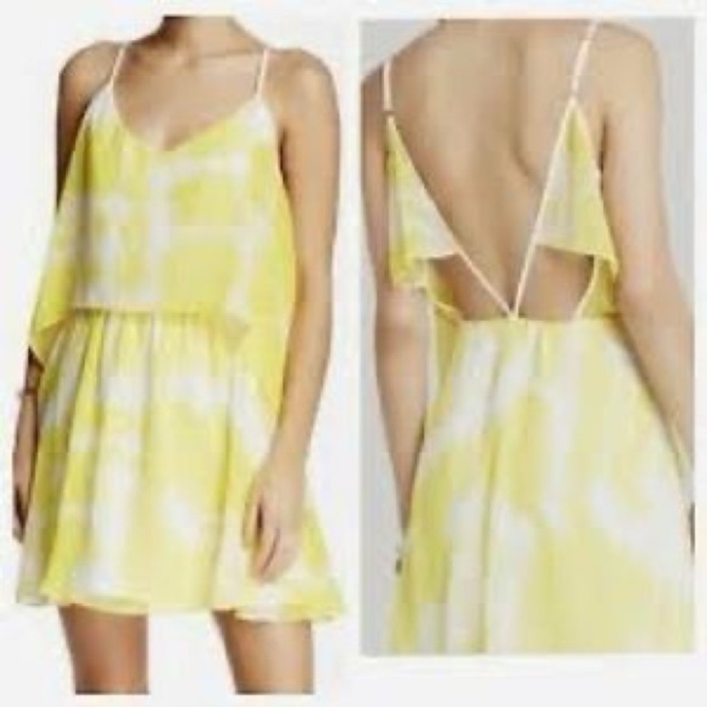 BCBG Yellow and White Dress